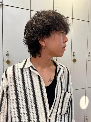 ショート メンズ Lin'ne所属・竹内梓／パーマ ／ハイトーンのヘアスタイル