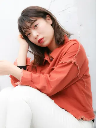 ミディアム カラー 高橋友里亜 /フリーランスのヘアスタイル