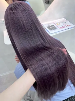 ロング カラー 🖤みらい🖤縮毛/ ブリーチモデル募集のヘアスタイル