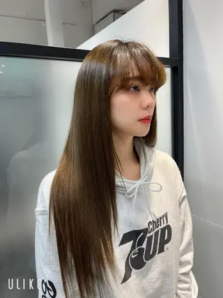 ロング カラー 髪質改善/縮毛矯正 艶カラー/珠聡のヘアスタイル