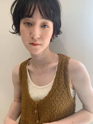 ショート カラー パーマ CEINE【セーヌ】 三軒茶屋のヘアスタイル