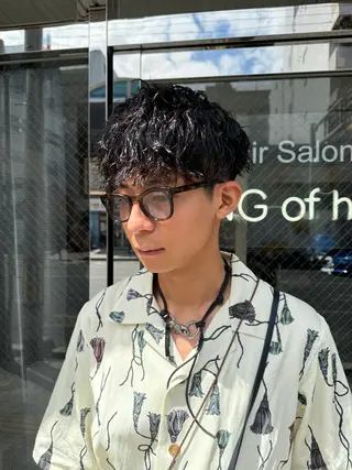 パーマ メンズ 京都駅/メンズサロン 山田司のヘアスタイル