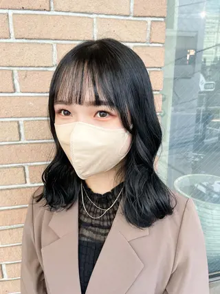 ミディアム カラー ボブヘアカット Rikapi❤️のヘアスタイル