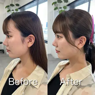 ミディアム カラー ❤️ショートカット ・顔周りカット❤️のヘアスタイル