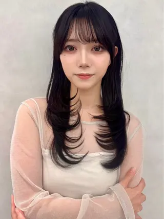 ロング レイヤー×韓国 🇰🇷鈴木啓太のヘアスタイル