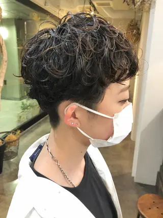 ショート パーマ 千葉 郁也のヘアスタイル