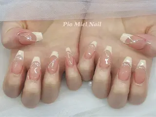 ネイル momo 長さだしのネイルデザイン