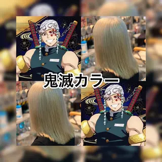 セミロング カラー haco+所属・🌈派手髪エクステ ブレイズ🌈ひろとのヘアスタイル