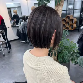 ミディアム レイヤー/韓国ボブ レイヤーボブ/住吉のヘアスタイル