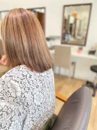 セミロング カラペア大みか店所属・カラペア大みか店 江幡のヘアスタイル