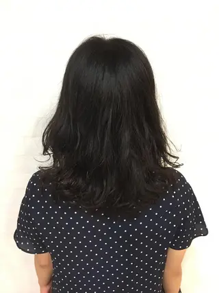 セミロング パーマ Agu  hair rupia 金沢店所属・金沢美容室/ 艶髪/夜営業/JINのヘアスタイル