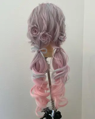 ロング 中山 郁恵のヘアスタイル