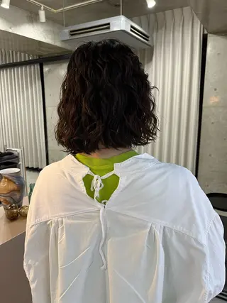 ミディアム カラー パーマ 表参道/髪質改善・ 透明感 colorのヘアスタイル