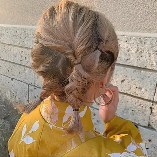 ショート ヘアアレンジ デザインカラー/パー マ🦖外岡咲希🦖のヘアスタイル