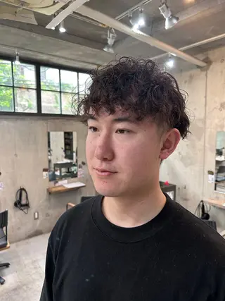 ショート パーマ メンズ メンズパーマ ジンのヘアスタイル