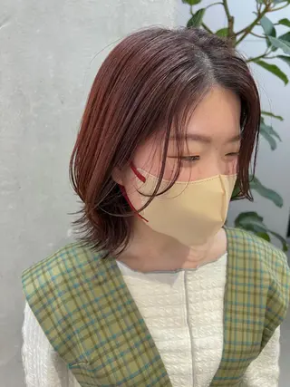 ミディアム カラー le'a所属・谷町/Le'a /竹原しおなのヘアスタイル