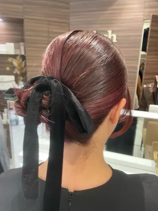 ミディアム ヘアアレンジ 韓国ヘアメイク🎀/ 縮毛矯正✨山本媛香のヘアスタイル