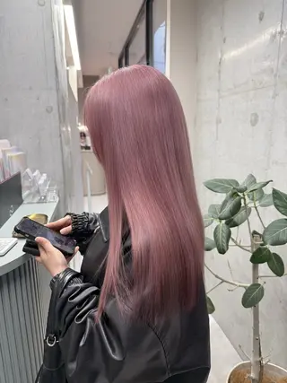 ロング ハイトーン×艶カラー 🤍MIZUKIのヘアスタイル