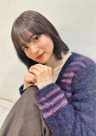 ミディアム カラー カラー/レイヤー/ 髪質改善/PAAQのヘアスタイル