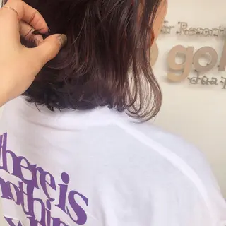 ミディアム カラー ヘアアレンジ 酸性縮毛矯正🧴韓国 レイヤー/髪質改善のヘアスタイル