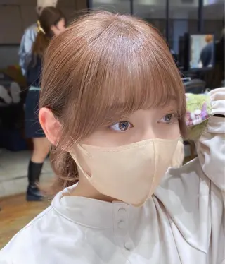 ミディアム カラー On所属・顔まわりカット🌟 くびれヘア/寺門遥輝のヘアスタイル