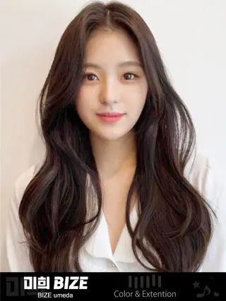 ロング 韓国特化🇰🇷 エクステのヘアスタイル