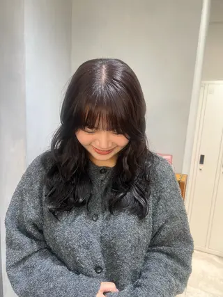 セミロング AI  /暖色カラー /ゆるふわstyleのヘアスタイル