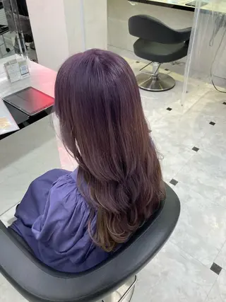 ロング EMIL/上野駅近 /ブリーチ縮毛矯正のヘアスタイル