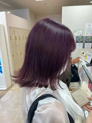 ミディアム カラー 暖色専門美容師🎀 お客様満足度◎のヘアスタイル