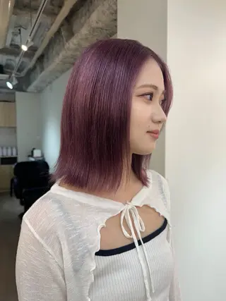 ミディアム カラー レイヤー/顔周り /いいぬまみかのヘアスタイル