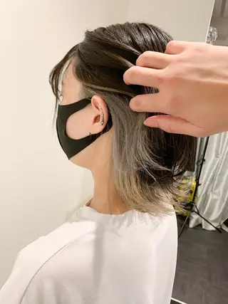 ミディアム 新宿/ 田口雄大のヘアスタイル