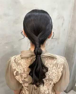 ロング 【ピンク/韓国ヘア/ ヘアセット】亜海のヘアスタイル