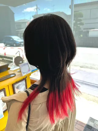 セミロング カラー Lin.所属・ハイトーン/デザイン カラー/大輔のヘアスタイル