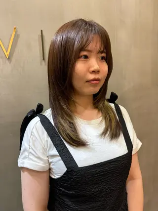 ミディアム A.Ｍ.hair所属・レイヤーカット/ 髪質改善/福本凌のヘアスタイル