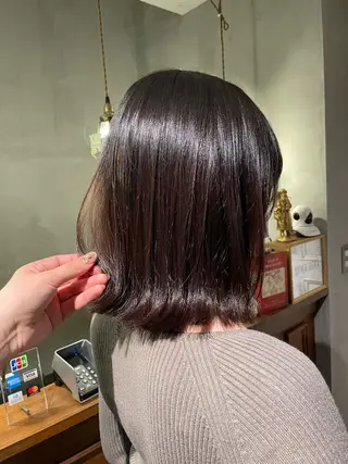 セミロング 中村 彩乃のヘアスタイル