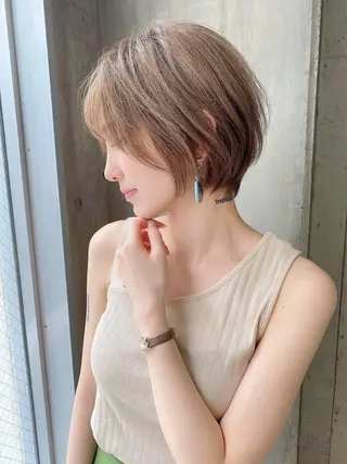 ショート 寺田鼓捺/艶カラー /透明感カラーのヘアスタイル