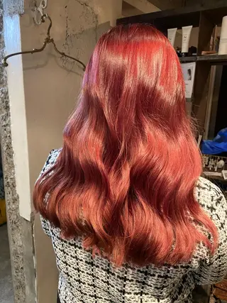 セミロング カラー お任せヘア☘️☘️ 及川渚のヘアスタイル