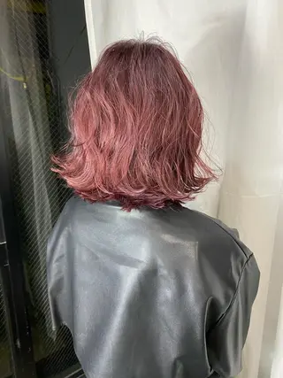 ミディアム カラー Piaコータロー ハイトーン&‪ボブのヘアスタイル