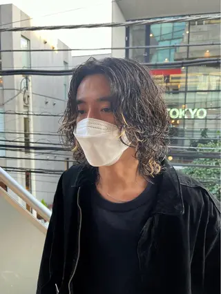 ミディアム カラー パーマ ヘアアレンジ メンズ 💎髪質改善特化💎 RUITOのヘアスタイル
