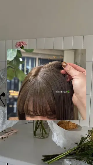 カラー 森田遥奈/透明感カラ ー/似合わせカットのヘアスタイル