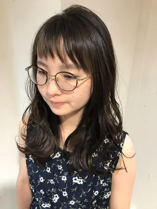 ロング カラー ヘアアレンジ メンズ キッズ ネイル マツエク・マツパ GO TODAY SHAiRE SALON所属・透明感カラー🤎 ゆりのヘアスタイル