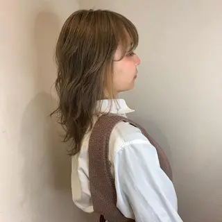 セミロング カラー ヘアアレンジ 【Sweep】おじま のぞみのヘアスタイル