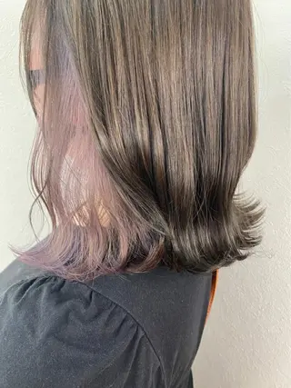 ミディアム カラー 遠藤沙也加 /レイヤーカットのヘアスタイル