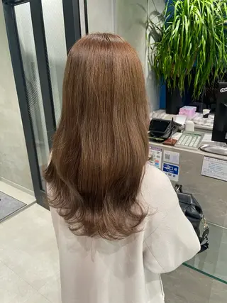 ロング メンズ縮毛矯正 ブリーチカラー/まやのヘアスタイル