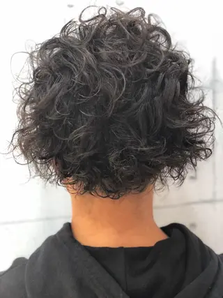 ミディアム パーマ メンズ 北脇 健治のヘアスタイル