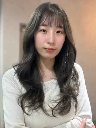 ロング カラー ヘアアレンジ 韓国ヘア×髪質 改善🇰🇷シオリのヘアスタイル