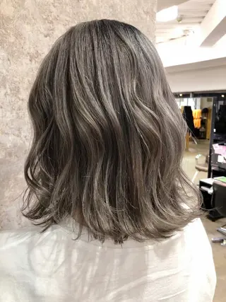 ミディアム カラー 髪質改善/レイヤー 兼折楓馬のヘアスタイル