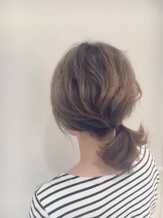 ショート ミディアム カラー パーマ ヘアアレンジ 江原 彩華のヘアスタイル