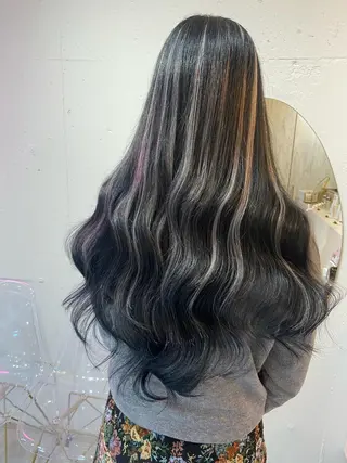 ロング カラー 新宿/韓国ヘア 中明度カラー/かやのヘアスタイル