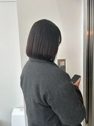 ミディアム ボブ/くびれボブ/ 髪質改善/Ru-kaのヘアスタイル